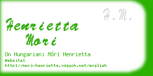 henrietta mori business card